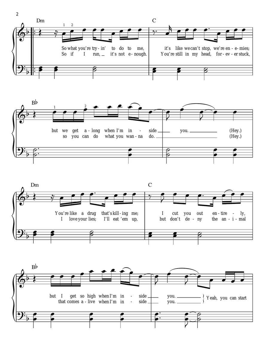 Animals Easy Piano scores gallery preview page 2