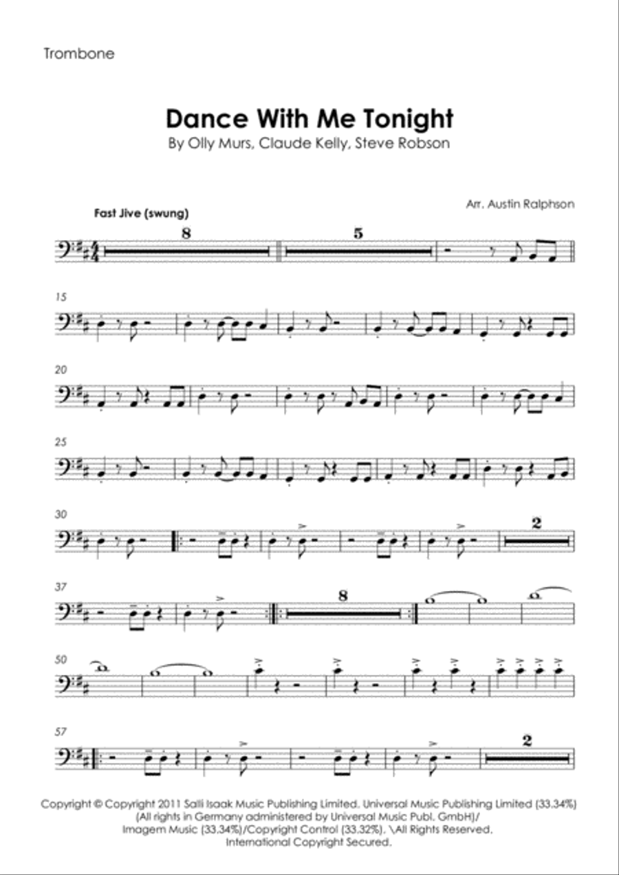 Dance With Me Tonight Tenor Saxophone scores gallery preview page 3