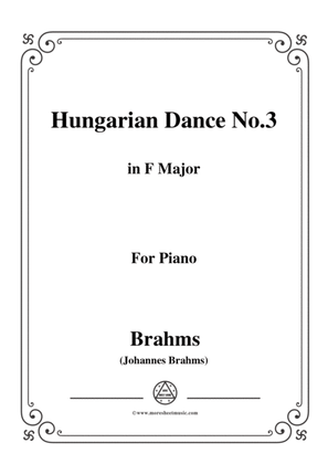 Book cover for Brahms-Hungarian Dance No.3 in F Major,for piano