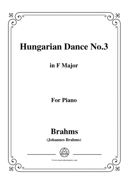 Brahms-Hungarian Dance No.3 in F Major,for piano image number null