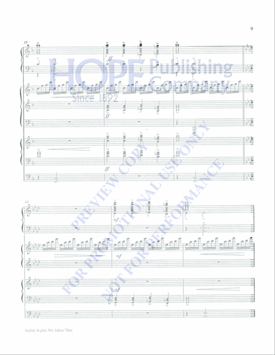 Joyful, Joyful, We Adore Thee 4-Part scores gallery preview page 9
