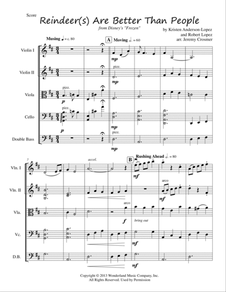 Reindeer(s) Are Better Than People String Quartet scores gallery preview page 3