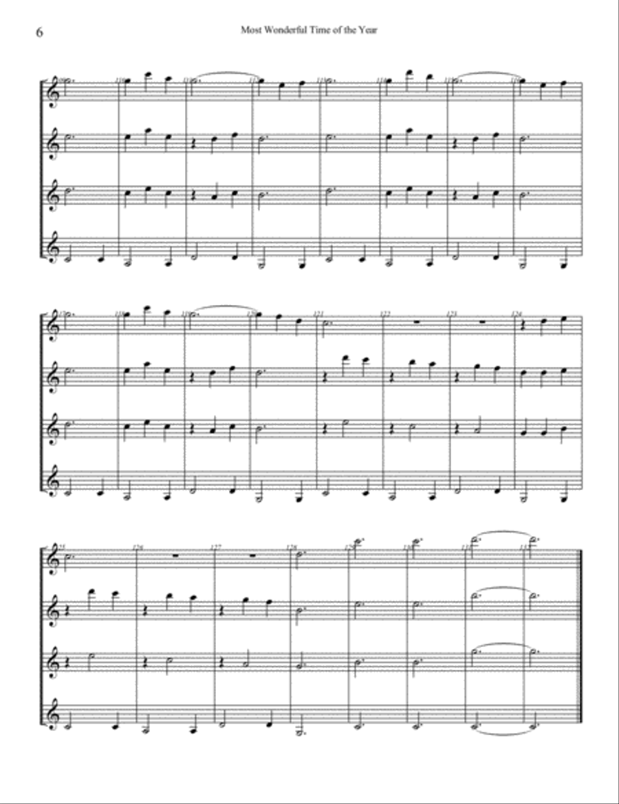 The Most Wonderful Time Of The Year Guitar scores gallery preview page 6