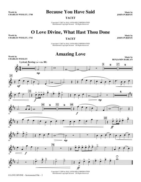 O Love Divine - Bb Trumpet 1