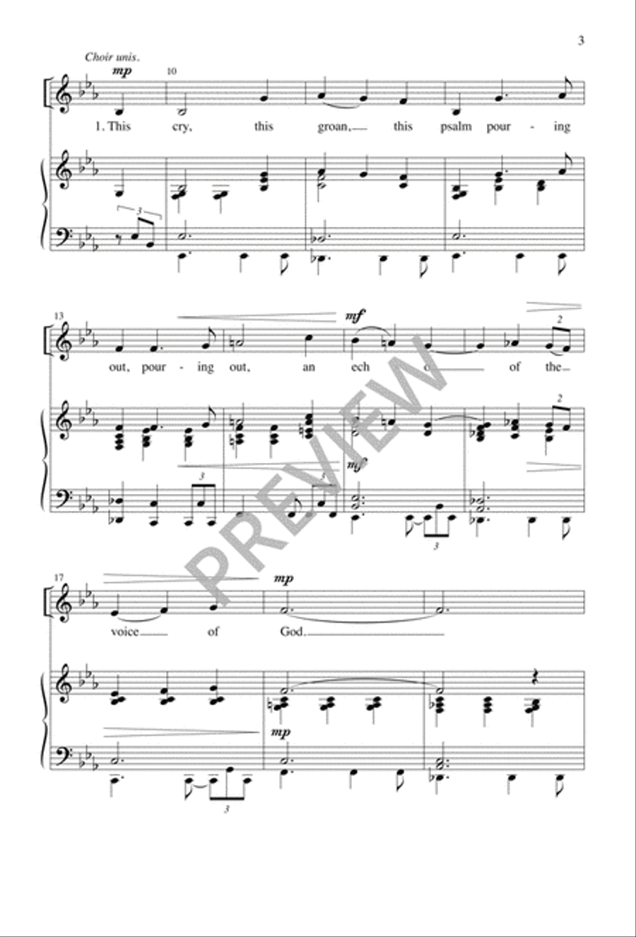 An Echo of the Voice of God 4-Part scores gallery preview page 4