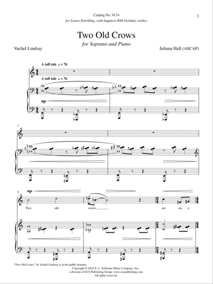 Two Old Crows Two Old Crows Soprano Voice scores gallery preview page 3