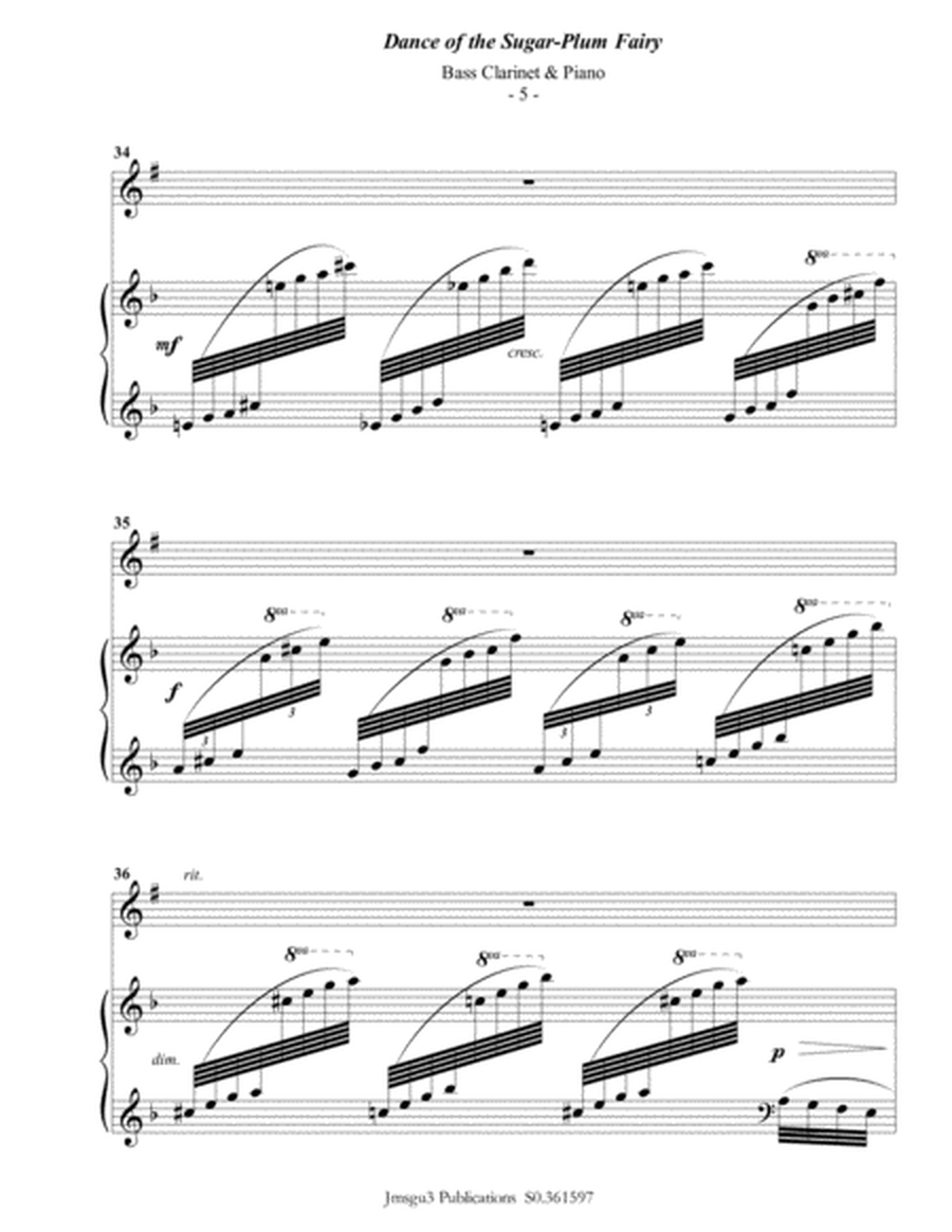 Tchaikovsky: Dance of the Sugar-Plum Fairy from Nutcracker Suite for Bass Clarinet & Piano image number null
