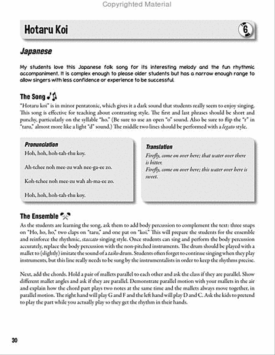 Sing and Play the Global Way Unison Choir scores gallery preview page 6