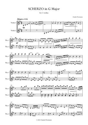 Scherzo in G Major for 2 Violins - Student/Teacher Duet