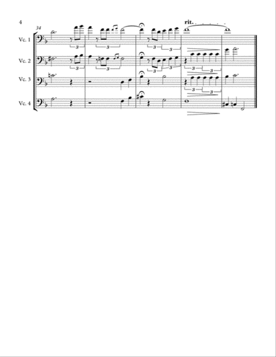 What A Wonderful World Cello scores gallery preview page 4