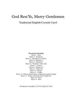 God Rest Ye, Merry Gentlemen - Percussion Ensemble