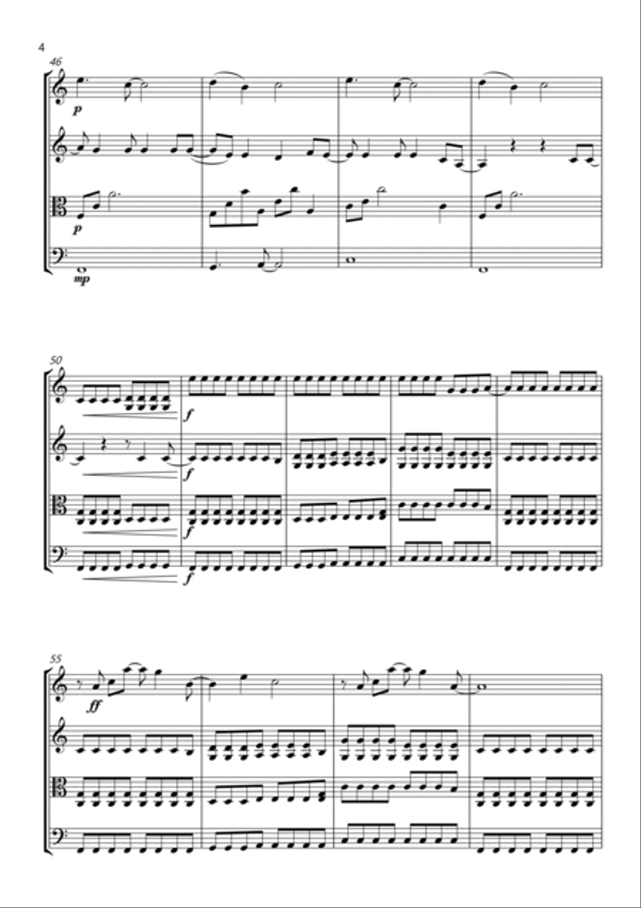 When You Were Young String Quartet scores gallery preview page 4