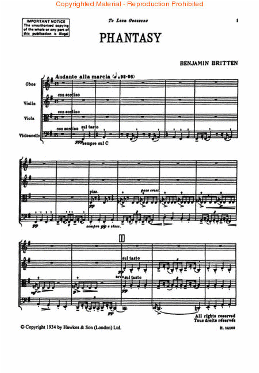 Phantasy Quartet, Op. 2 Phantasy Quartet, Op. 2 Oboe scores gallery preview page 2