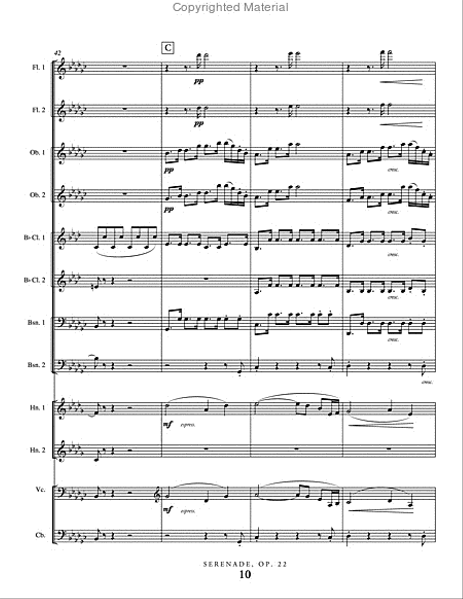 Serenade, Op. 22 Serenade, Op. 22 Concert Band scores gallery preview page 11