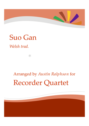 Book cover for Suo Gan - recorder quartet