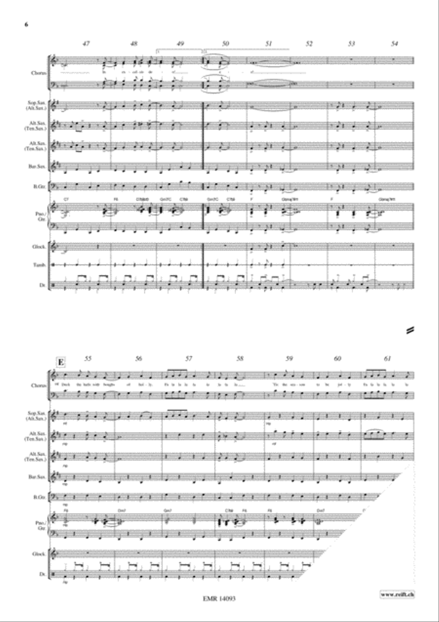 Christmas Glory Saxophone Quartet scores gallery preview page 7