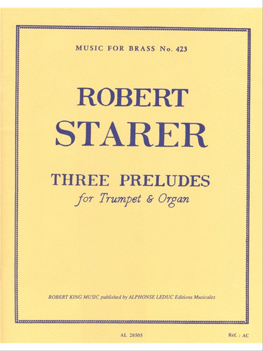 3 Preludes (trumpet & Organ) Trumpet Solo scores gallery preview page 1