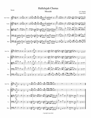 String Orchestra Arrangement of Hallelujah Chorus from Messiah by G.F. Handel