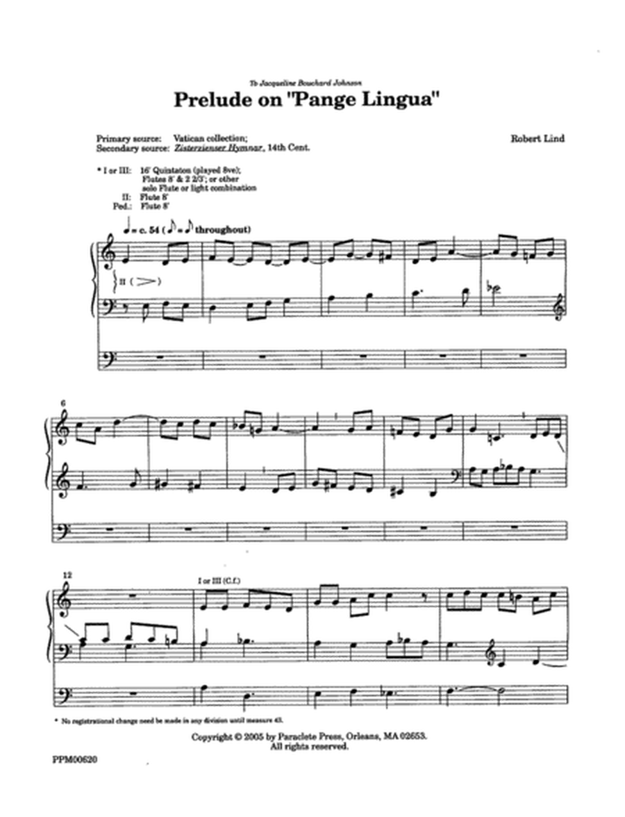 Prelude on "Pange Lingua"