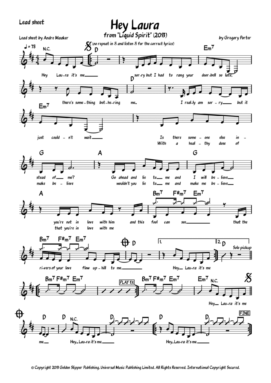 Hey Laura Piano scores gallery preview page 1
