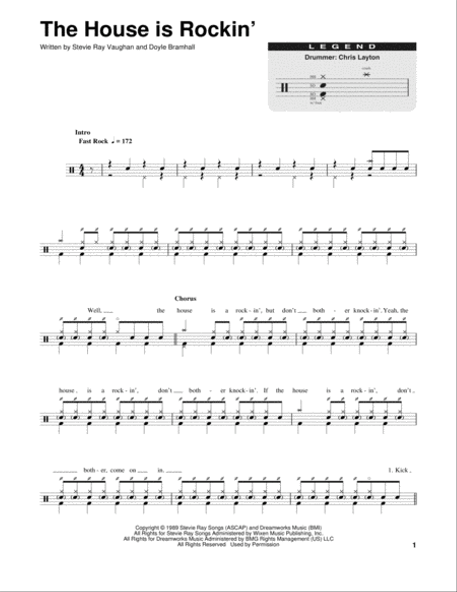 The House Is Rockin' The House Is Rockin' Percussion scores gallery preview page 1