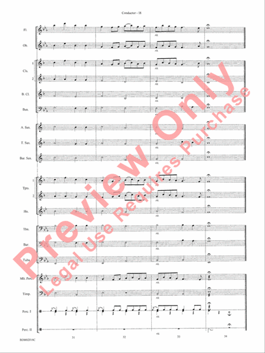 Graduation Suite (Processional: Pomp and Circumstance March No. 1 / Recessional: Rondeau from Premiere Suite) Concert Band scores gallery preview page 20