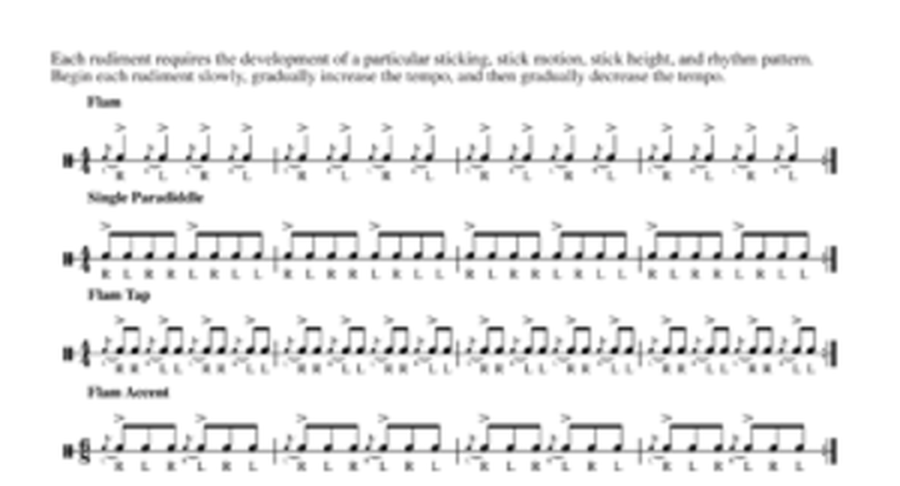 Drum Rudiment Chart image number null