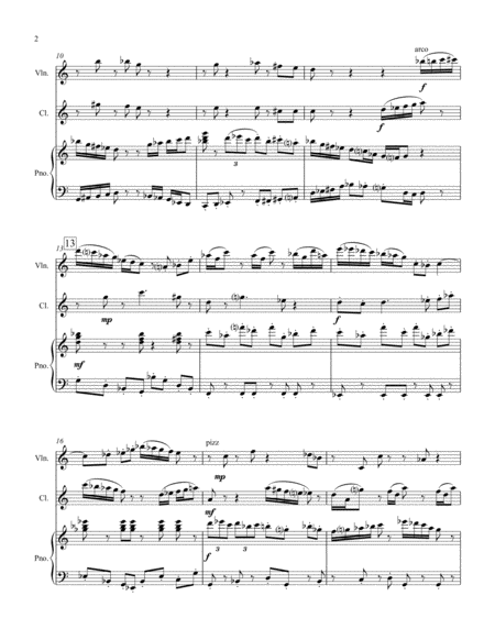 Lest We Forget for Bb Clar., Violin and Piano image number null