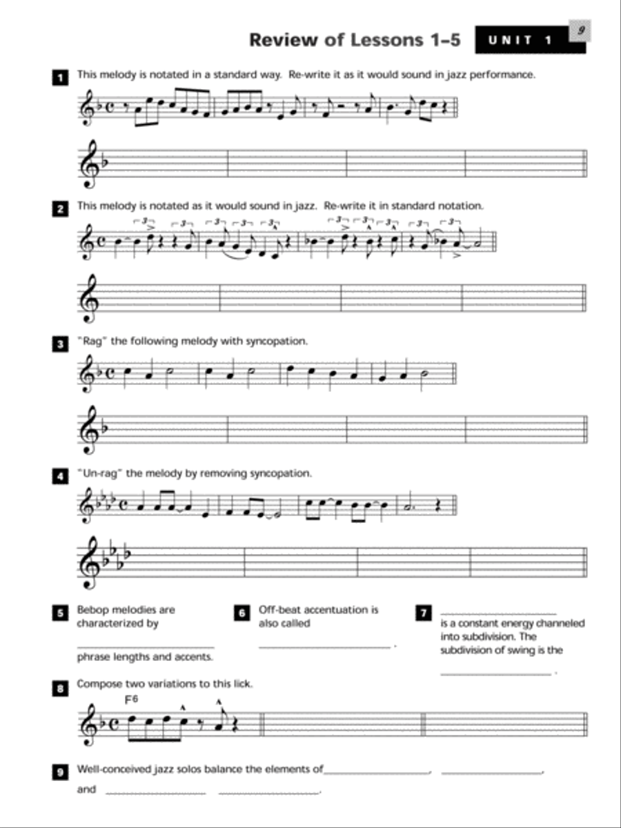 Alfred's Essentials of Jazz Theory, Book 1 Textbook scores gallery preview page 3