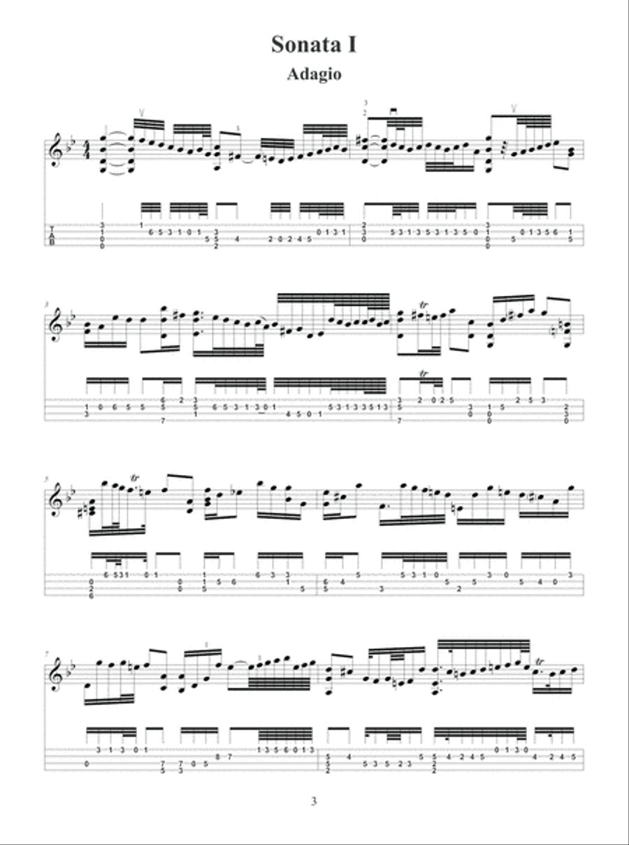 Bach's Sonatas and Partitas for Solo Violin Arranged for Mandolin Violin Solo scores gallery preview page 9