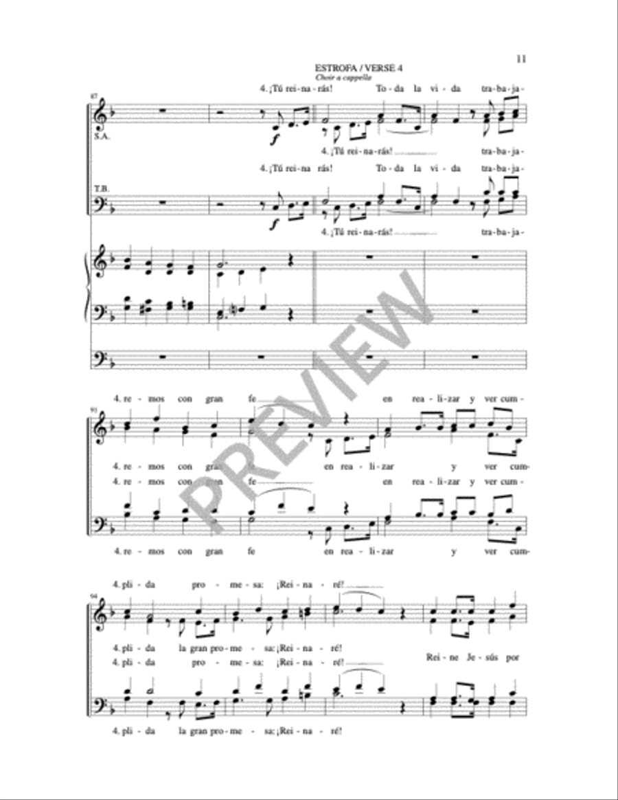 Tu Reinaras Tu Reinaras 4-Part scores gallery preview page 11
