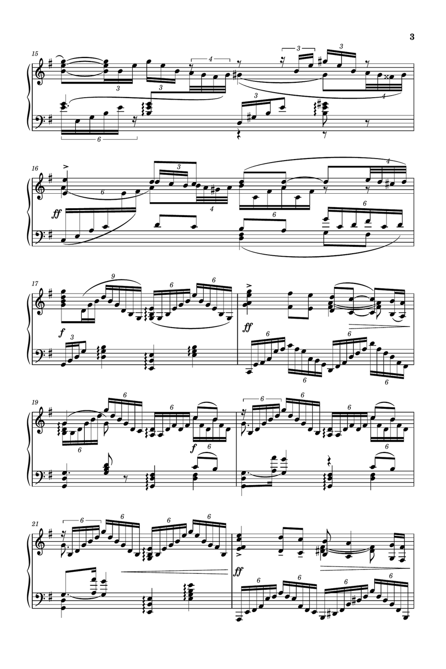 Tchaikovsky - Pas de Deux The Nutcracker (ballet), Op.71 Act 2, No.14 (Taneyev) - Original For Piano Piano Solo scores gallery preview page 3
