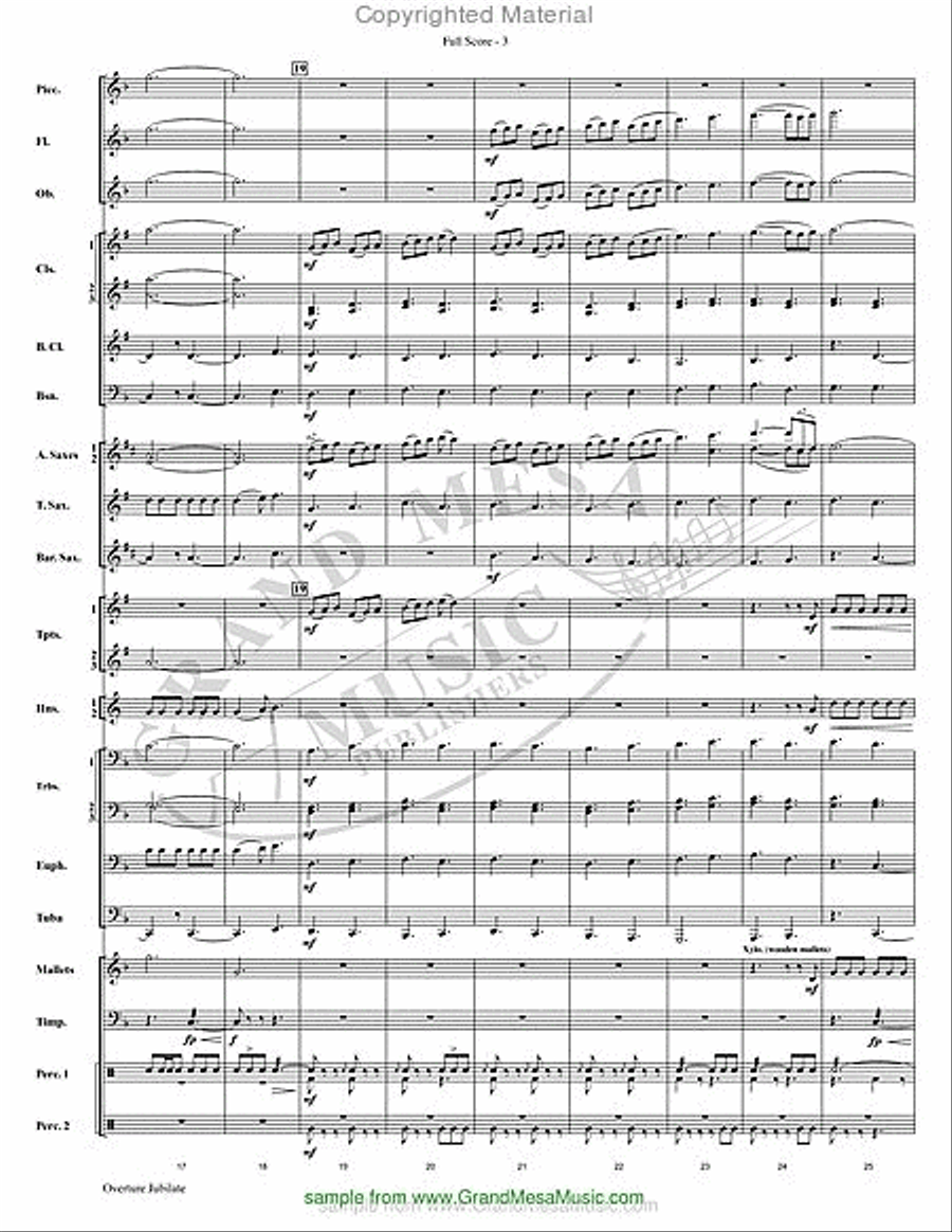 Overture Jubilate Concert Band scores gallery preview page 4