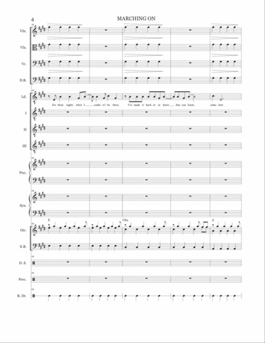 Marching On Large Ensemble scores gallery preview page 5