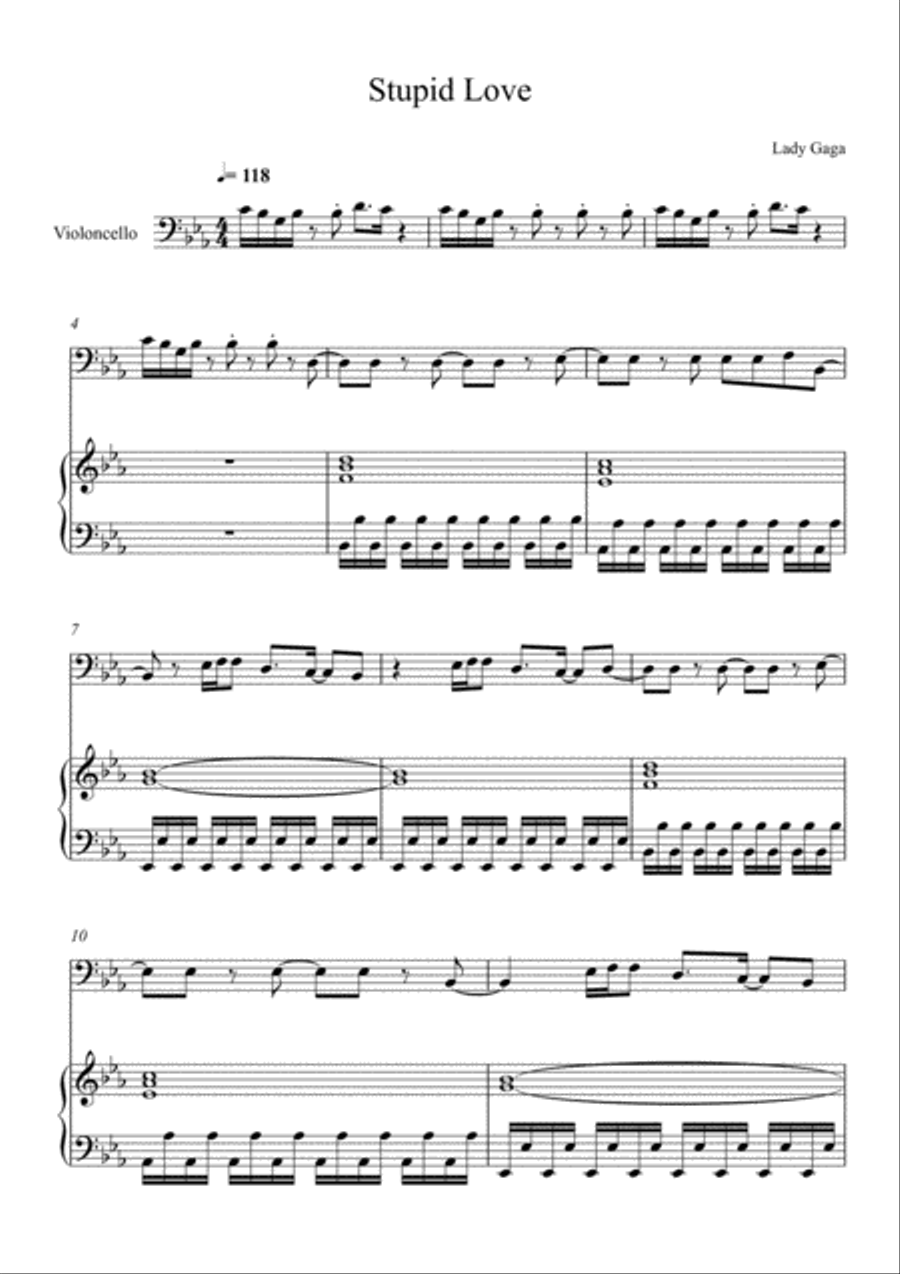 Stupid Love Piano scores gallery preview page 1