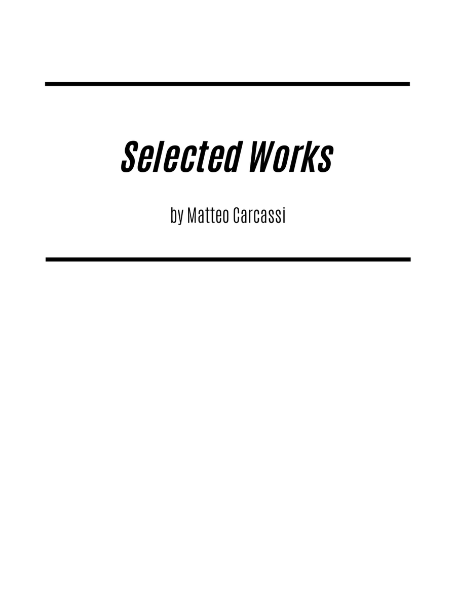 Selected Works by Matteo Carcassi (for Solo Guitar) Chamber Music scores gallery preview page 1