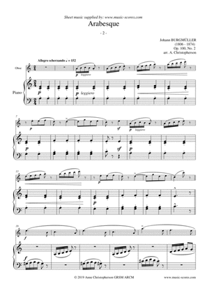 Arabesque - Burgmuller Op.100, No.2 - Oboe and Piano