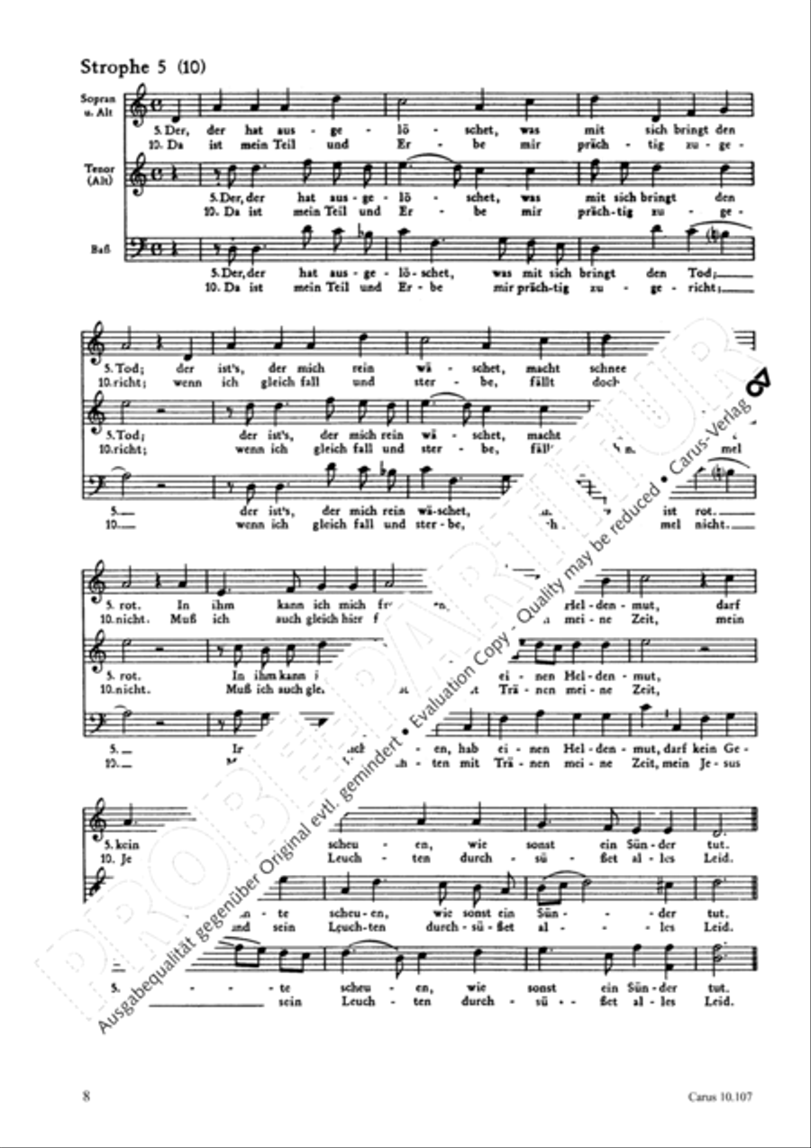 Ist Gott fur mich 4-Part scores gallery preview page 9