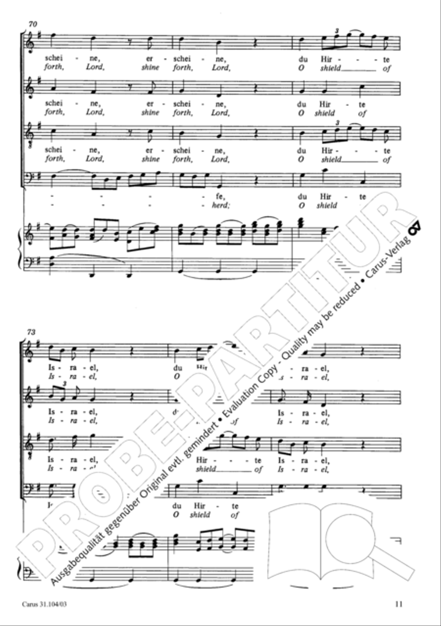 O shield of Israel, hear us (Du Hirte Israel, hore) TB scores gallery preview page 12