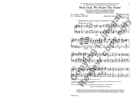 Holy God, We Praise Thy Name (Choral Score)