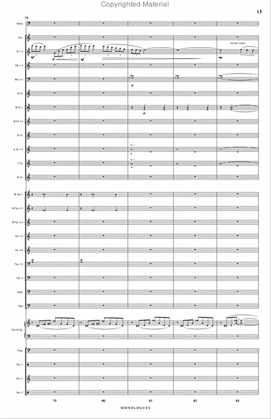 Monologues Concert Band scores gallery preview page 14