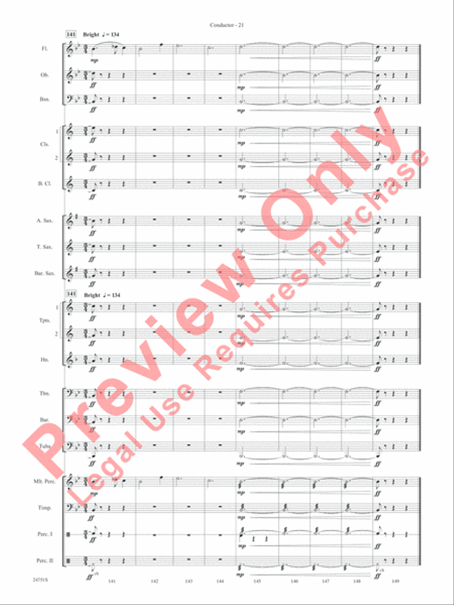 Harry Potter and the Goblet of Fire, Selections from Concert Band scores gallery preview page 24