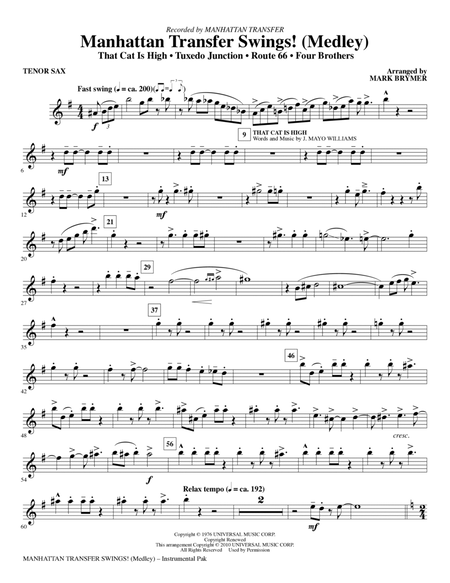 Manhattan Transfer Swings! (Medley) - Bb Tenor Saxophone