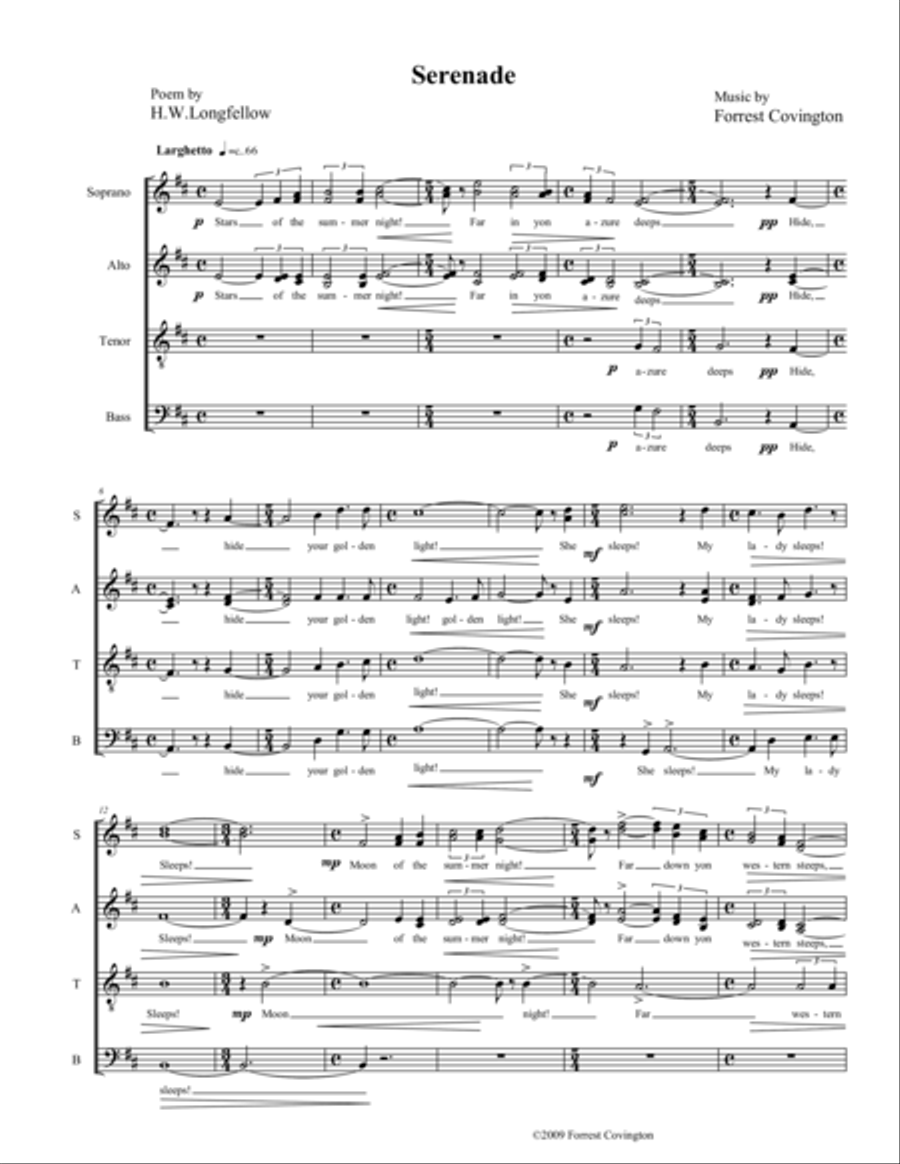 Serenade Choir scores gallery preview page 1