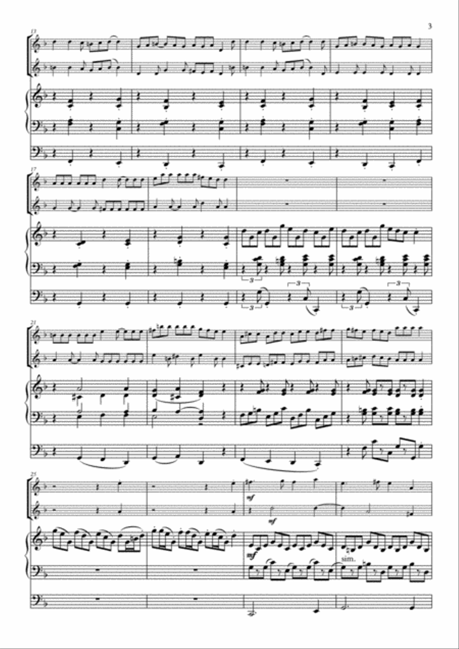 March of Joy for 2 Trumpets & Organ Trumpet Duet scores gallery preview page 3