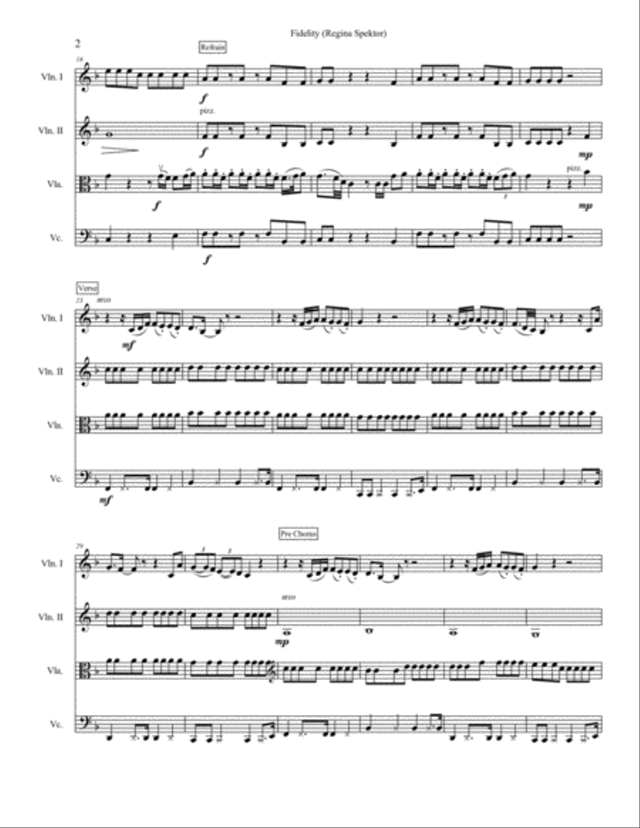 Fidelity String Quartet scores gallery preview page 2