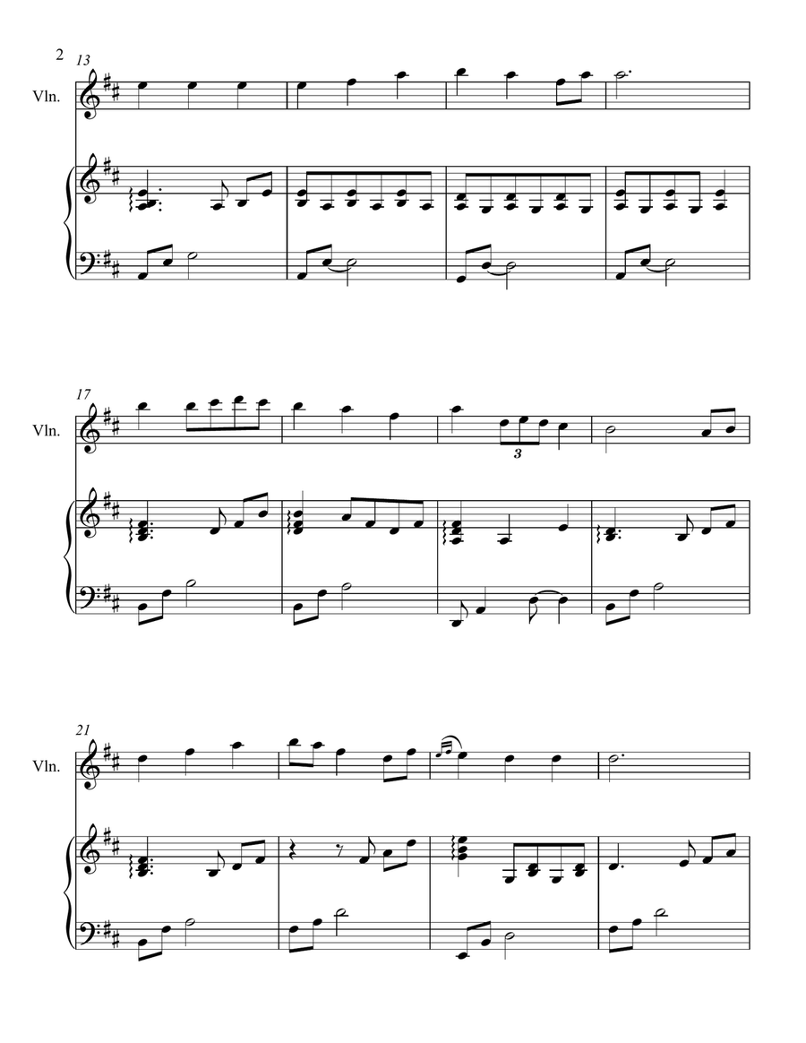 Be Thou My Vision for Piano and Violin Violin Solo scores gallery preview page 4