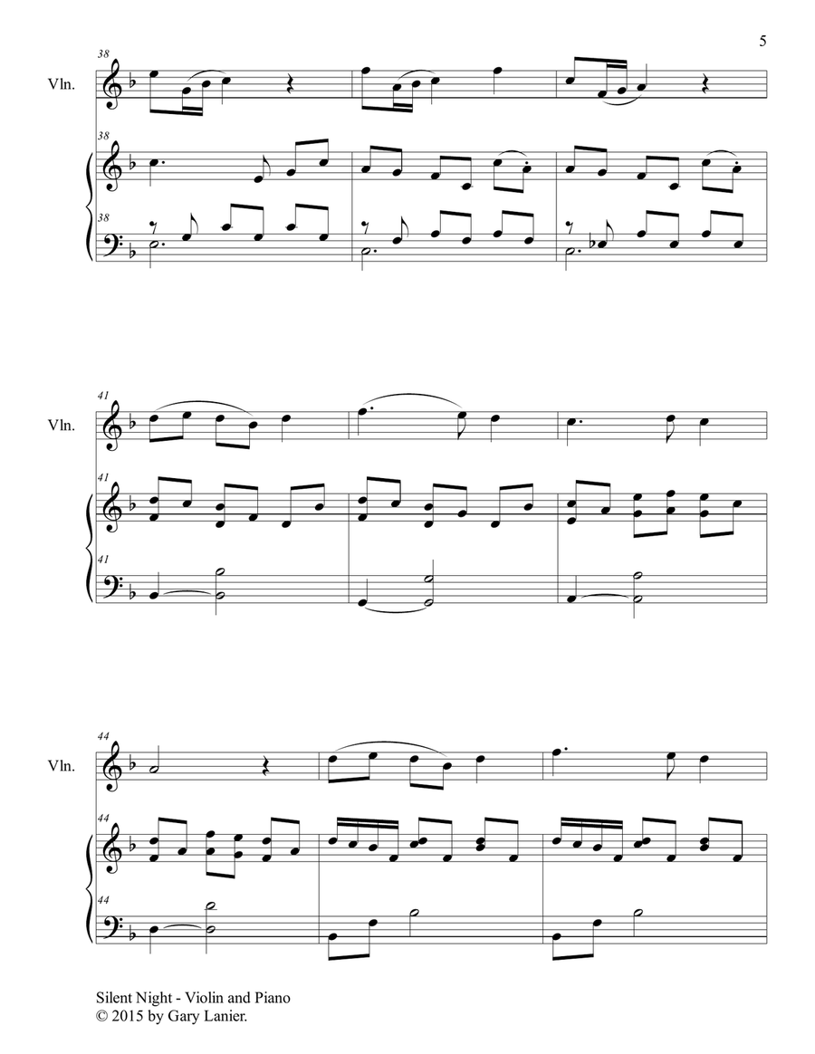 CHRISTMAS VIOLIN (6 Christmas songs for Violin & Piano with Score/Parts) image number null