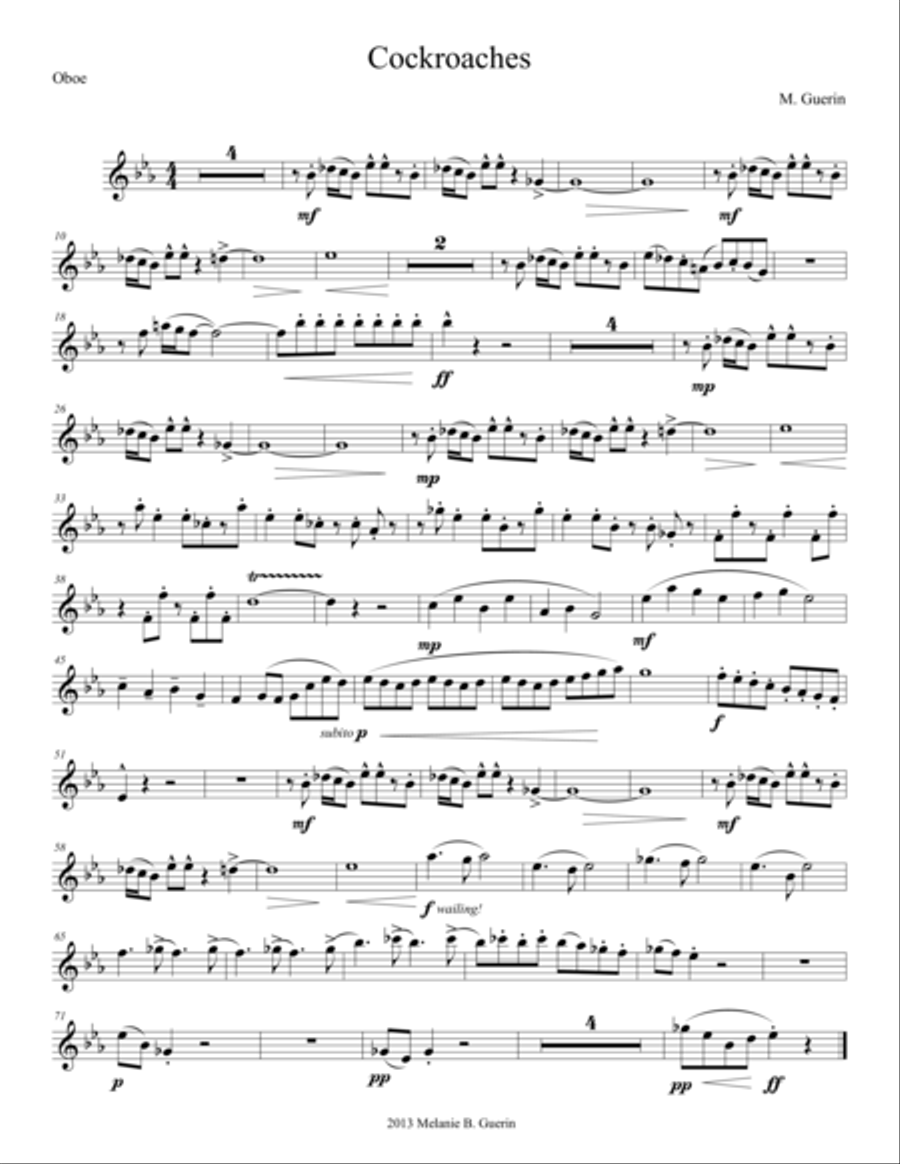 Cockroaches- parts Small Ensemble scores gallery preview page 1