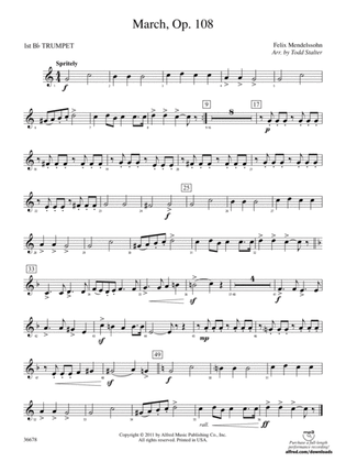 March, Op. 108: 1st B-flat Trumpet